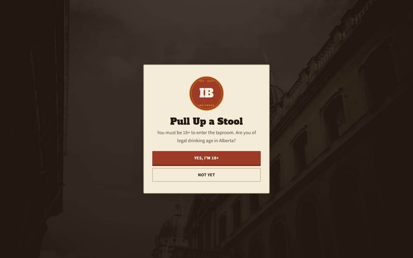 Example website for Ironwood Brewing Co.