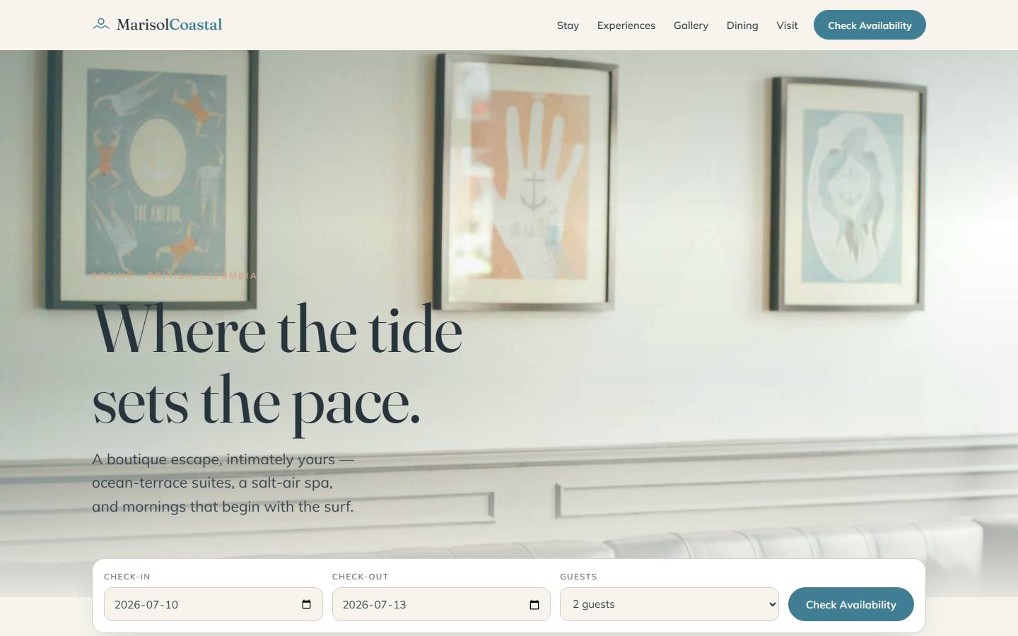 Example website for Marisol Coastal