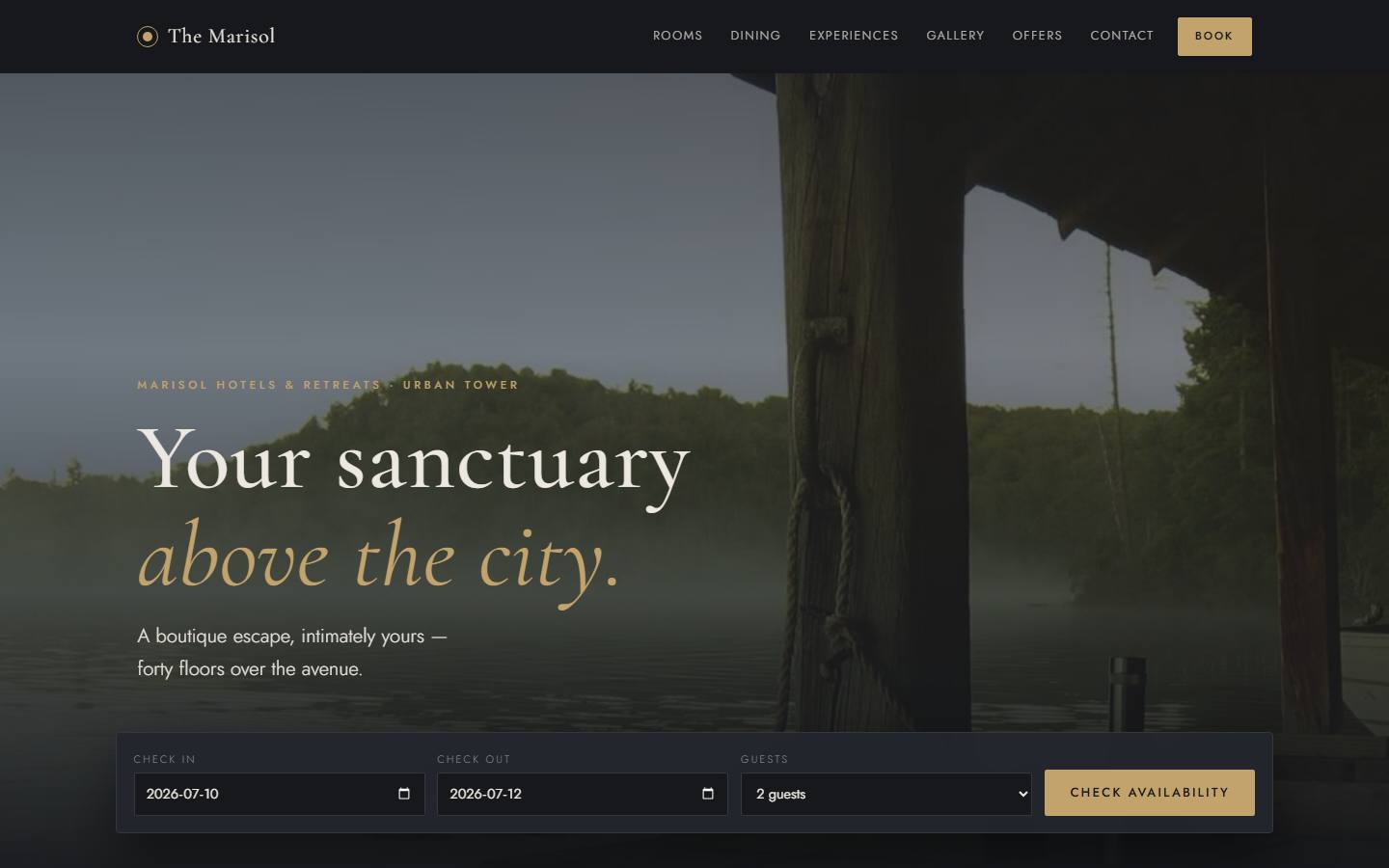 Example website for The Marisol