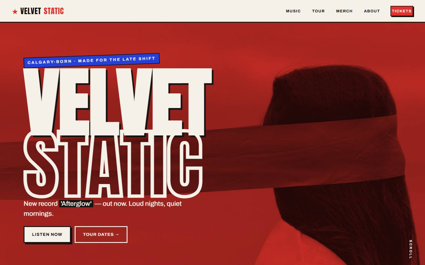 Example website for Velvet Static