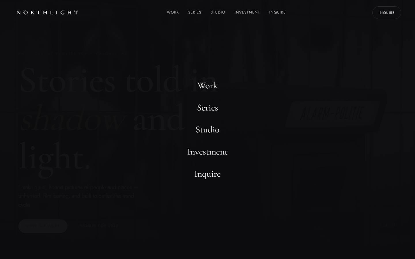 Example website for NORTHLIGHT